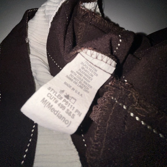 Y2K Brown Flare Leg Pants White Stripes Medium - Picture 10 of 13